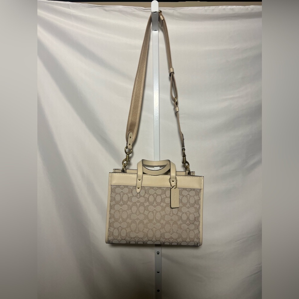 Coach Field Signature Coated Canvas Tote Signature Jaquard